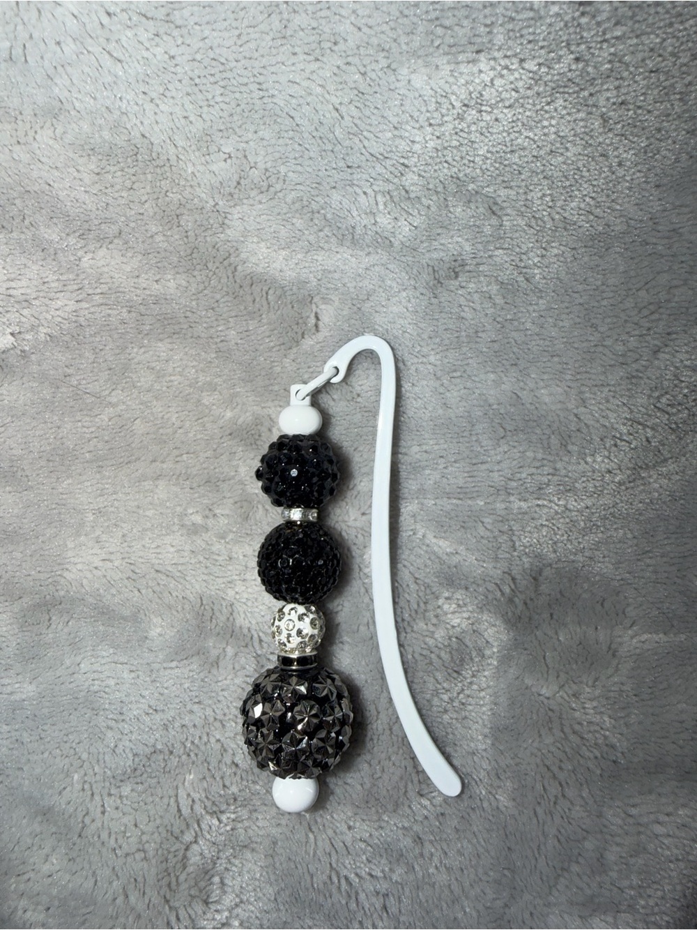 Sparkling Black Beaded Bookmark - Unbranded